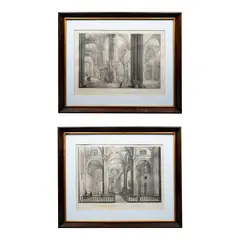 Pedro Gualdi, INTERIOR DEL SANTUARIO DE N. S. DE GUADALUPE/INTERIOR DE LA CATEDRAL, Litografía