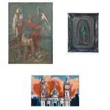 Catedral Metropolitana, Virgen de Guadalupe y Arcángel Miguel by Carmen Parra, Serigrafías P. T. / III y P. T / IV, offered Apr 2022