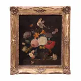 Franz Xaver Pieler, BOUQUET DE FLORES, Óleo sobre madera