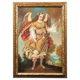 Anónimo, Arcángel san Gabriel, Óleo sobre tela