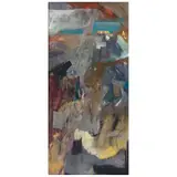 Alfonso Mena, Sin título, de la serie Raya con tres cobalto, Óleo sobre tela