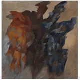 Susana Campos, El rapto II, Óleo y arena sobre tela