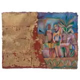 Jesús Urbieta, Untitled, Acuarela, tinta y hoja de oro sobre papel