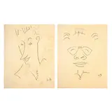 a) Retrato de Jan Hoowij by Santos Balmori, Carboncillo sobre papel, offered Apr 2022