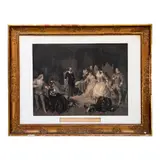 Pierre Cottin, William Shakesperare en la corte de la reina IsabeI, Grabado al aguafuerte