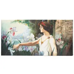 Dama con orquídeas by Anónimo, Óleo sobre tela, offered Apr 2022