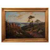 Anónimo, Paisaje, Óleo sobre tela