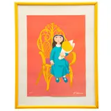 a) MUJER A CABALLO EN UN CAMPO DE FLORES by Trinidad Osorio, Serigrafía, 108/150, offered Mar 2022