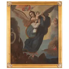 MÉXICO, SIGLO XIX by Virgen del Apocalipsis, Óleo sobre tela, offered Mar 2022