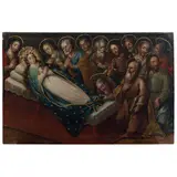 Dormición de la Virgen, MÉXICO, FINALES DEL SIGLO XVIII, Óleo sobre tela