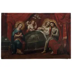 Tránsito de San José, MÉXICO, PRINCIPIOS DEL SIGLO XIX, Óleo sobre tela