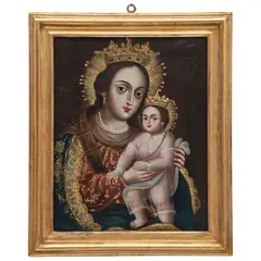 PRINCIPIOS DEL SIGLO XIX by Virgen del Refugio, Óleo sobre tela, offered Mar 2022