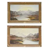Charles Leslie, PAR DE PAISAJES, Óleo sobre tela