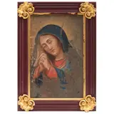 Anónimo, Virgen Dolorosa, Óleo sobre lámina
