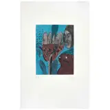 Roger von Gunten, Mujer mano negra, 2010, Grabado al aguafuerte y aguatinta P I 2 / 2