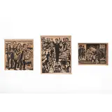 Del libro Neben der Heerstrasse (Junto al camino militar): a) Altwinkel - Der niedergestochene Wintsch (Ángulo antiguo - el apuñalado) by Ernst Ludwig Kirchner, Xilografías sin número de tiraje, offered Mar 2022