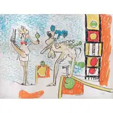 Roberto Matta, Les anus d'une pomme (Los anos de una manzana), Litografía E. A