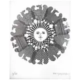 Pedro Friedeberg, Untitled, Serigrafía con foil plata 3 / 10
