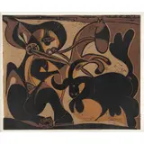 Pablo Picasso, De la carpeta Pablo Picasso - Grabados al linóleo, 1963, GrabadO al linóleo reproducido de los originales de la Galerie Louise Leiris de París. Introducción de Wilhelm Boeck