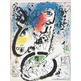 Autoportrait à la Palette (Autoretrato con paleta), del libro Chagall Lithographe by Marc Chagall, Litografía sin número de tiraje, offered Mar 2022