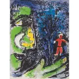Le profil et l'enfant rouge (Perfil y el niño rojo), del libro Chagall Lithographe by Marc Chagall, Litografía sin número de tiraje, offered Mar 2022