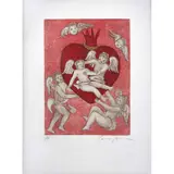 Los ángeles de mi corazón by Carmen Parra, Serigrafía P. A, offered Mar 2022