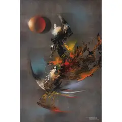 Leonardo Nierman, Eclipse, Acrílico sobre masonite