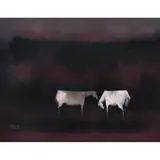 Antonio Rodríguez Luna, Caballos en el atardecer, Óleo sobre tela