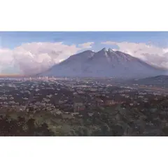 Enrique Sanchez, La ciudad de Monterrey, Óleo sobre tela