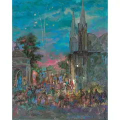 Alberto Vázquez Navarrete, El Calvario, Cuernavaca, Morelos, Óleo sobre tela
