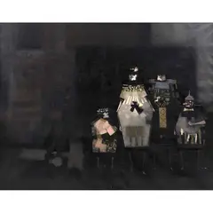 Antonio Rodríguez Luna, Los autómatas de Escorial, 1966, Óleo sobre tela
