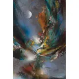 Viento cósmico by Leonardo Nierman, Acrílico sobre masonite, offered Feb 2022