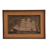 Anónimo, Marina, Óleo sobre tela adherida a tabla