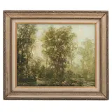 Franco Dellapiana, Paisaje boscoso, Óleo sobre tela