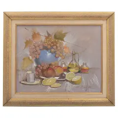 Bodegón con uvas by Angulo Bellotti, Óleo sobre tela, offered Feb 2022
