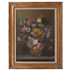 Bodegón con flores by Makray, Óleo sobre tela, offered Feb 2022