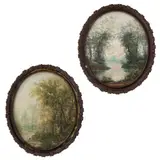 Anónimo, Paisajes, Óleo sobre tabla