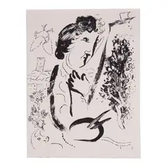 Devant le tableau by Marc Chagall, 1963, Litografía sin número de tiraje, offered Feb 2022