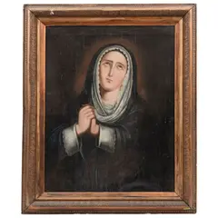Virgen de la Soledad, MÉXICO, SIGLO XIX, Óleo sobre tela