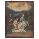 Anónimo, La Piedad, Óleo sobre tela