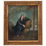 Anónimo, Santa Elena, Óleo sobre lámina