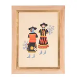 Carlos Mérida, Dos hombres de Huixquilucan en la fiesta de los Huehuenches, de la carpeta "Carnival in Mexico" (Carnaval en México), 1940, Litografía