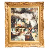 Firmado Laurenso, Vista urbana, Óleo sobre tela
