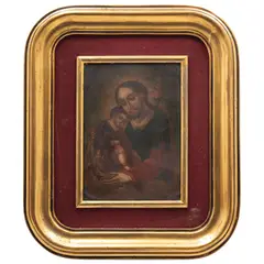 MÉXICO, SIGLO XIX by San José Con El Niño, Óleo sobre tela, offered Dec 2021