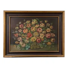 Bouquet by Firmado N.g.l, Óleo sobre tela, offered Dec 2021
