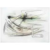 Wifredo Lam, Oiseaux, 1960, Carboncillo y pastel sobre papel