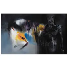 Un hombre y su perro by Nelson Domínguez, Óleo sobre tela, offered Nov 2021