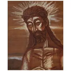 Cristo by Raúl Anguiano, Acrílico sobre madera, offered Nov 2021