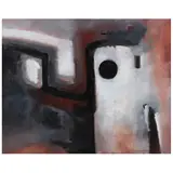 Cordelia Urueta, Casa de la luna negra, 1990, Óleo sobre tela