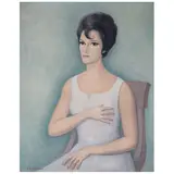 Retrato de Neva Ramos 2 by Carlos Orozco Romero, Óleo sobre tela, offered Nov 2021